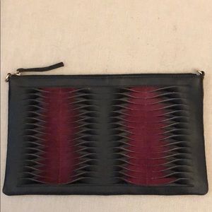 Topshop leather clutch